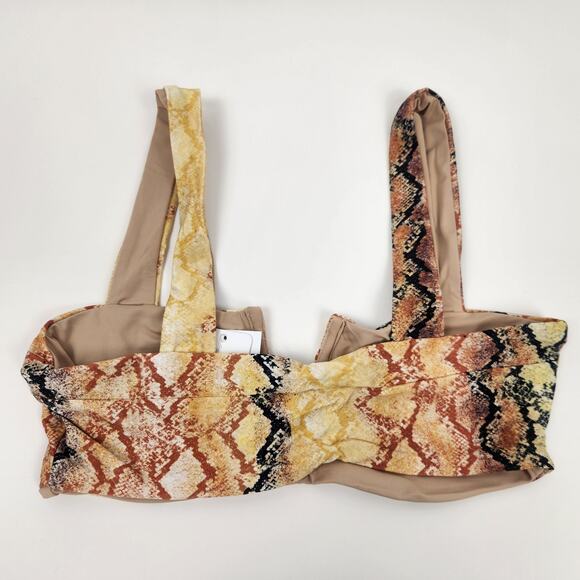 L*Space Lee Lee Bikini Top in Snake Print Size Small NWT - Picture 2 of 4